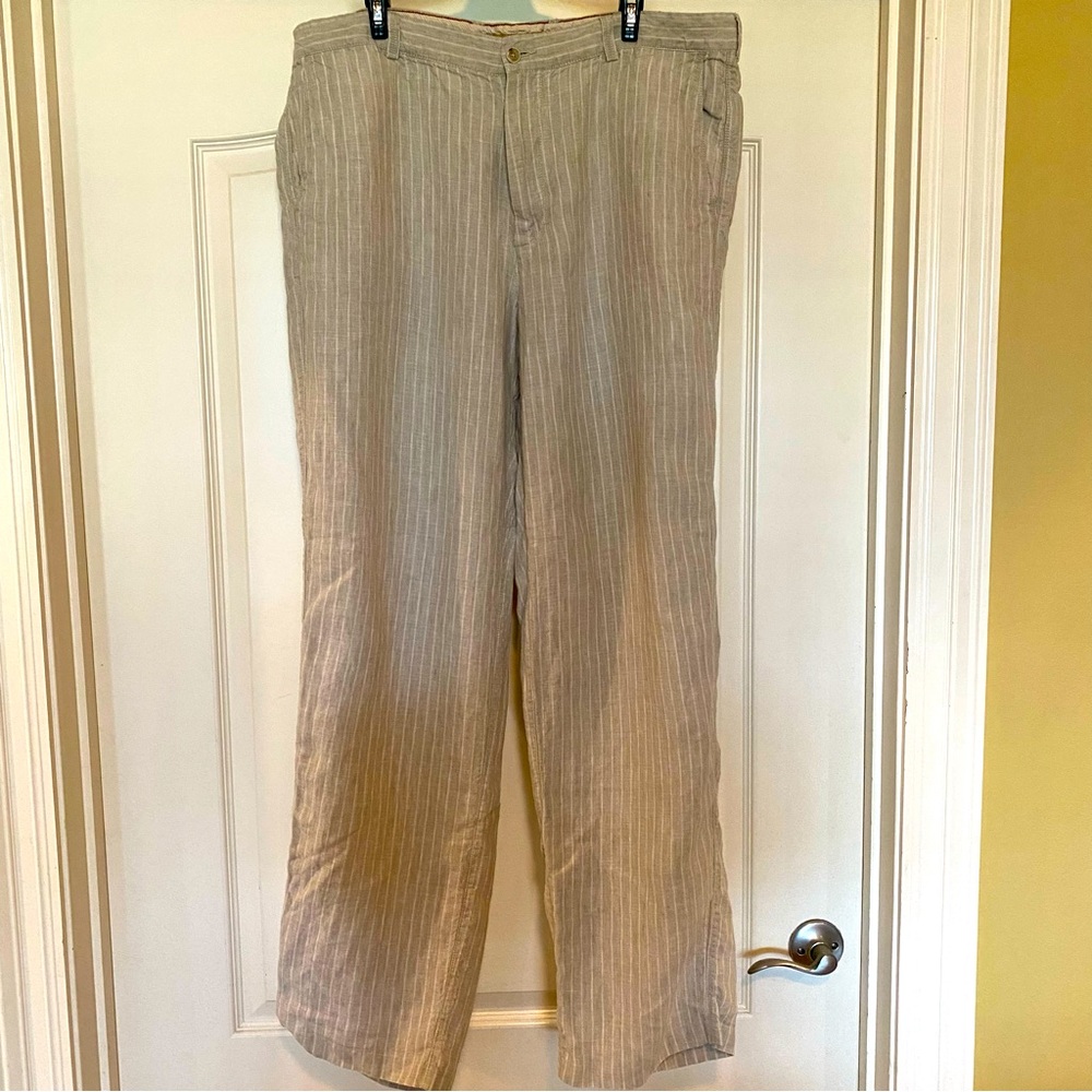 Tommy Bahama Tan Linen Pants Size 38X34